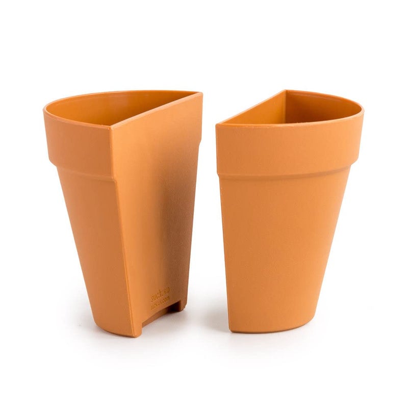 Suck UK Bookends - Plant Pot Book Ends - Flower Pot Book Ends for Shelves Quirky - Decorative Kitchen Bookends - Novelty Plant Pot Holder - Office Shelf Accessories - Funny Indoor Plants - Set of 2 - Image 5